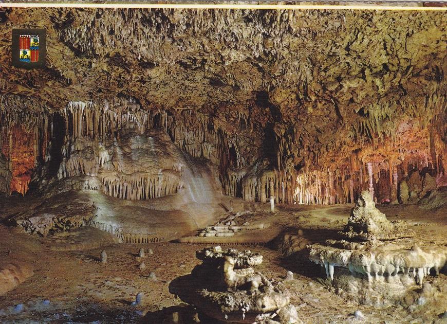 Postal 60556. Porto cristo. Cuevas de Harms. Sala dos de Marzo.  Mallorca