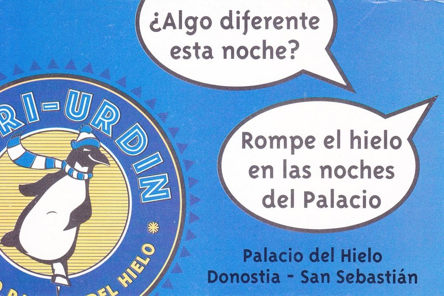 Postal 60631.  Publicitaria: Palacio del hielo. Donostia (san Sebastian)