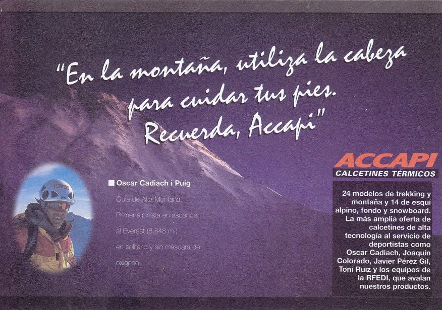 Postal 60636.  Publicitaria: Accapi calcetines terminos