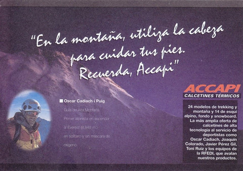 Postal 60636.  Publicitaria: Accapi calcetines terminos