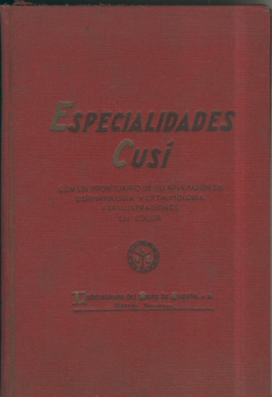 Especialidades Cusi (parte del texto subrayado a lapiz por dueño original)