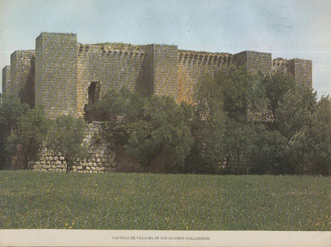 Lamina Castillos de España Edicion 1967 No.004: CASTILLO DE VILLALBA DE LOS ALCORES (Valladolid)