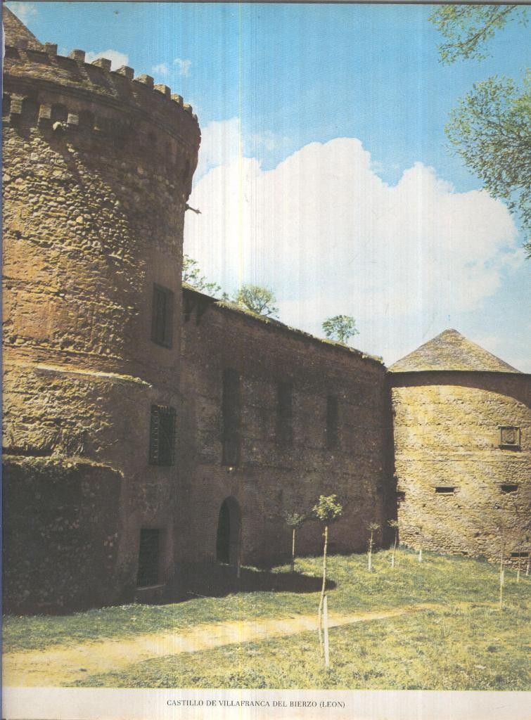 Lamina Castillos de España Edicion 1967 No.005: CASTILLO DE VILAFRANCA DEL BIERZO (Leon)