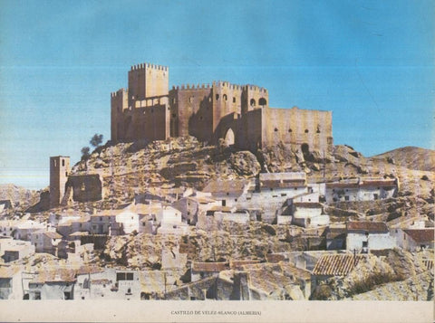 Lamina Castillos de España Edicion 1967 No.007: CASTILLO DE VELEZ-BLANCO (Almeria)