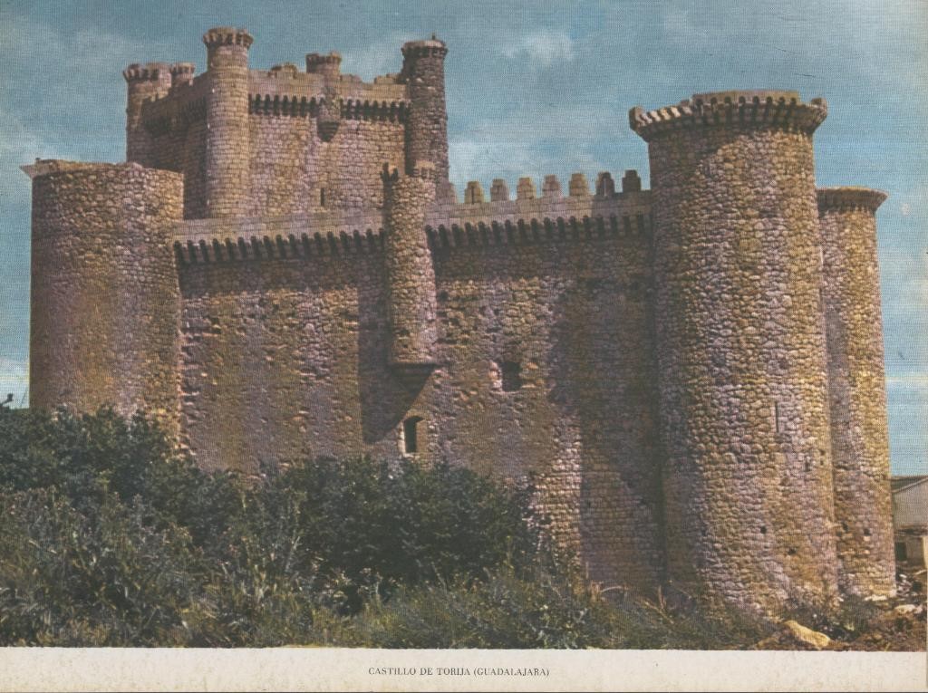Lamina Castillos de España Edicion 1967 No.013: CASTILLO DE TORIJA (Guadalajara)