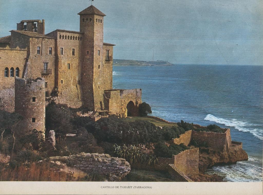 Lamina Castillos de España Edicion 1967 No.015: CASTILLO DE TAMARIT (TARRAGONA)
