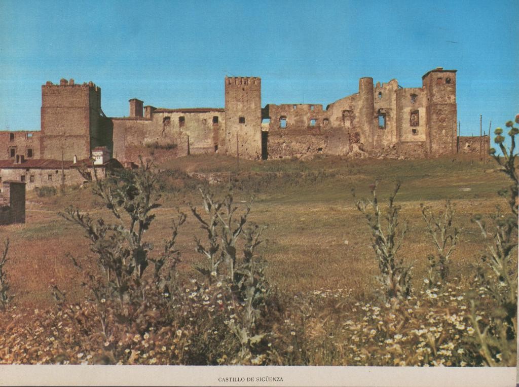 Lamina Castillos de España Edicion 1967 No.019: CASTILLO DE SIGUENZA