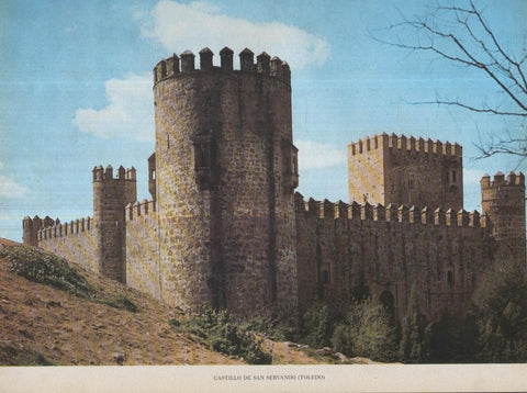 Lamina Castillos de España Edicion 1967 No.027: CASTILLO DE SAN SERVANDO (TOLEDO)
