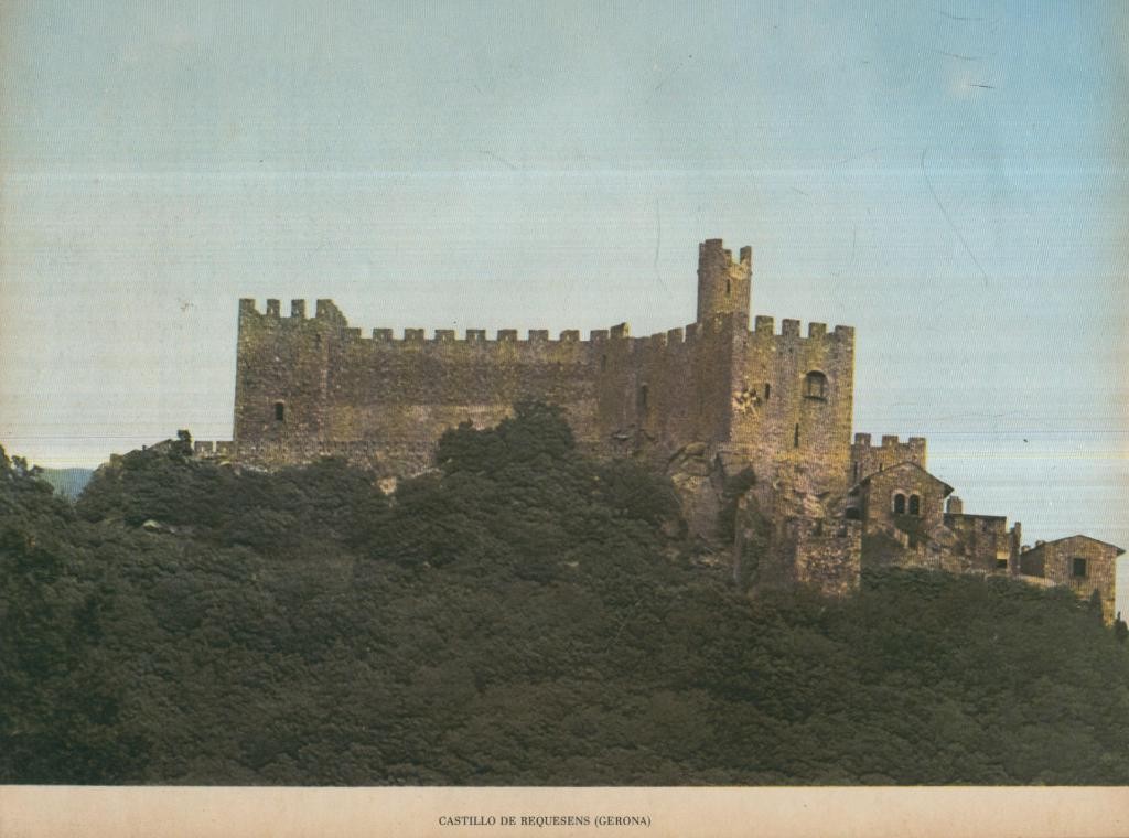 Lamina Castillos de España Edicion 1967 No.032: CASTILLO DE REQUESENS (GIRONA)
