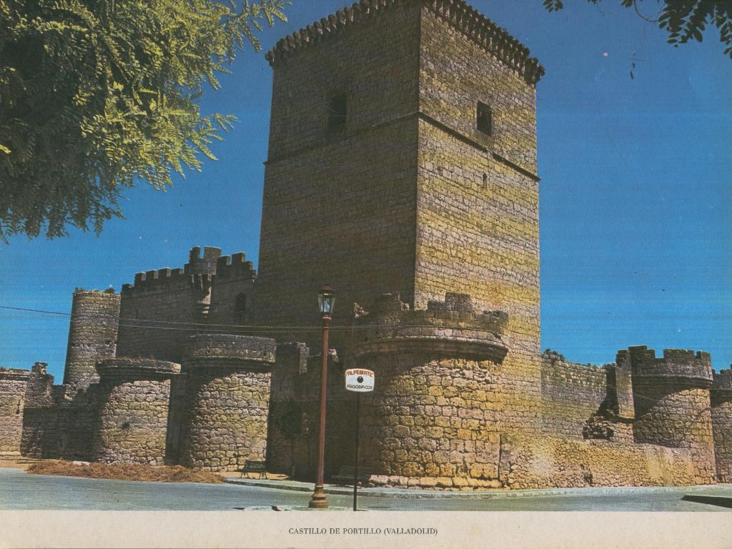 Lamina Castillos de España Edicion 1967 No.035: CASTILLO DE PORTILLO (VALLADOLID)