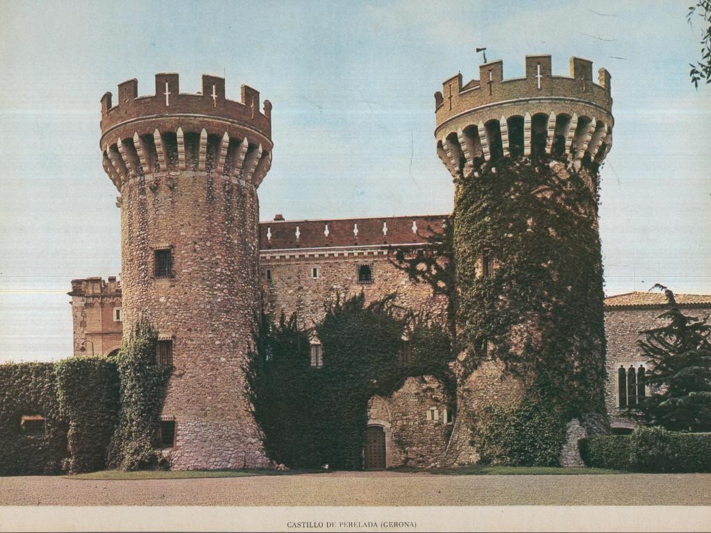 Lamina Castillos de España Edicion 1967 No.039: CASTILLO DE PERELADA (GIRONA)