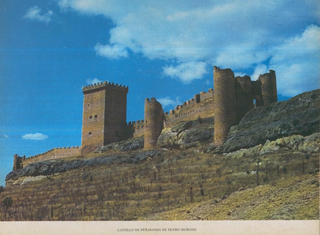 Lamina Castillos de España Edicion 1967 No.041: CASTILLO DE PEÑARANDA (BURGOS)