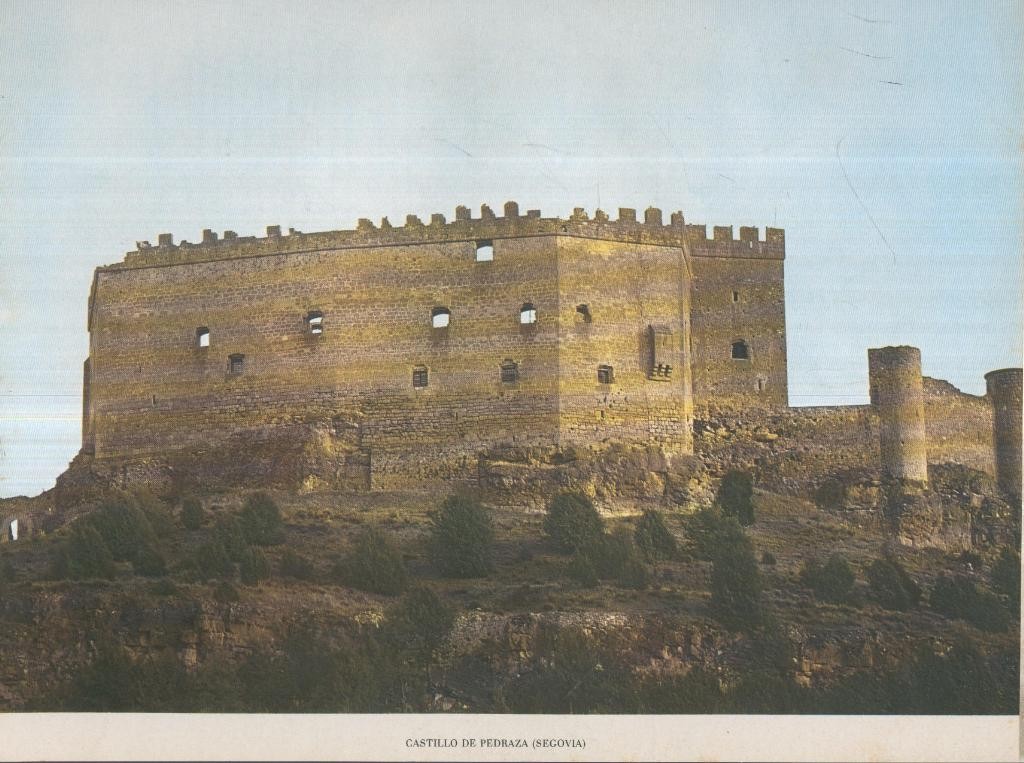Lamina Castillos de España Edicion 1967 No.043: CASTILLO DE PEDRAZA (SEGOVIA)