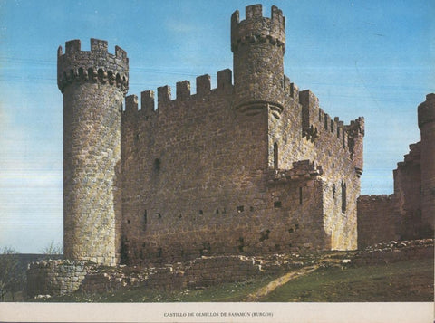 Lamina Castillos de España Edicion 1967 No.045: CASTILLO DE OLMILLOS DE SASAMON (BURGOS)
