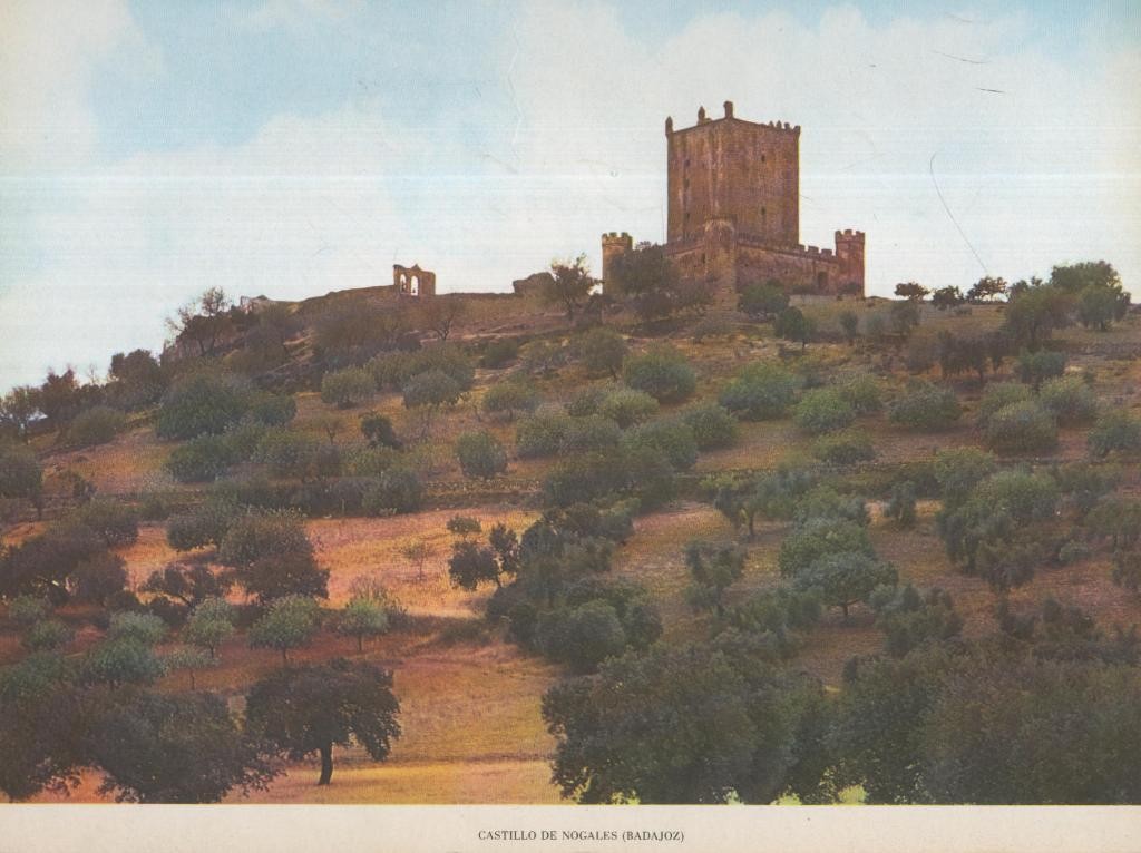 Lamina Castillos de España Edicion 1967 No.046: CASTILLO DE OLMILLOS DE NOGALES (BADAJOZ)