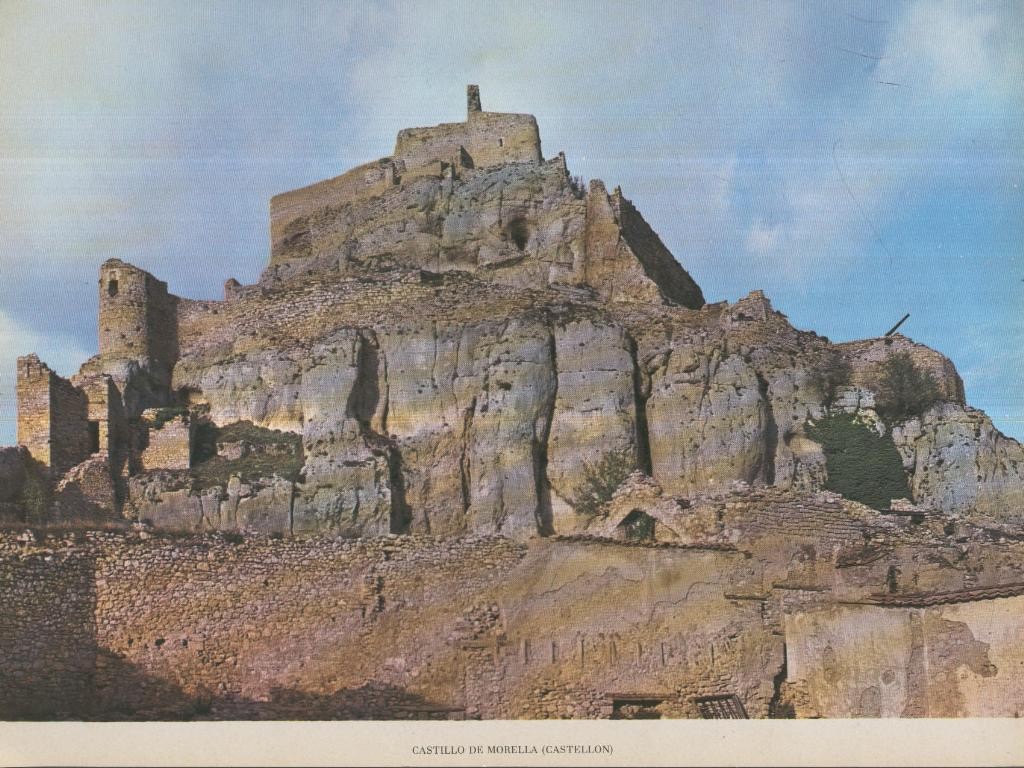 Lamina Castillos de España Edicion 1967 No.048: CASTILLO DE MORELLA (CATELLON)