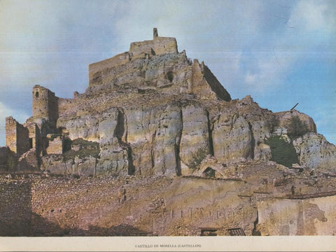 Lamina Castillos de España Edicion 1967 No.048: CASTILLO DE MORELLA (CATELLON)