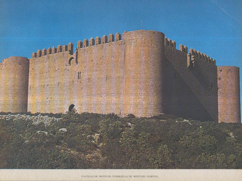 Lamina Castillos de España Edicion 1967 No.051: CASTILLO DE MONGRI (TORROELLA DE MONTGRI, GIRONA)
