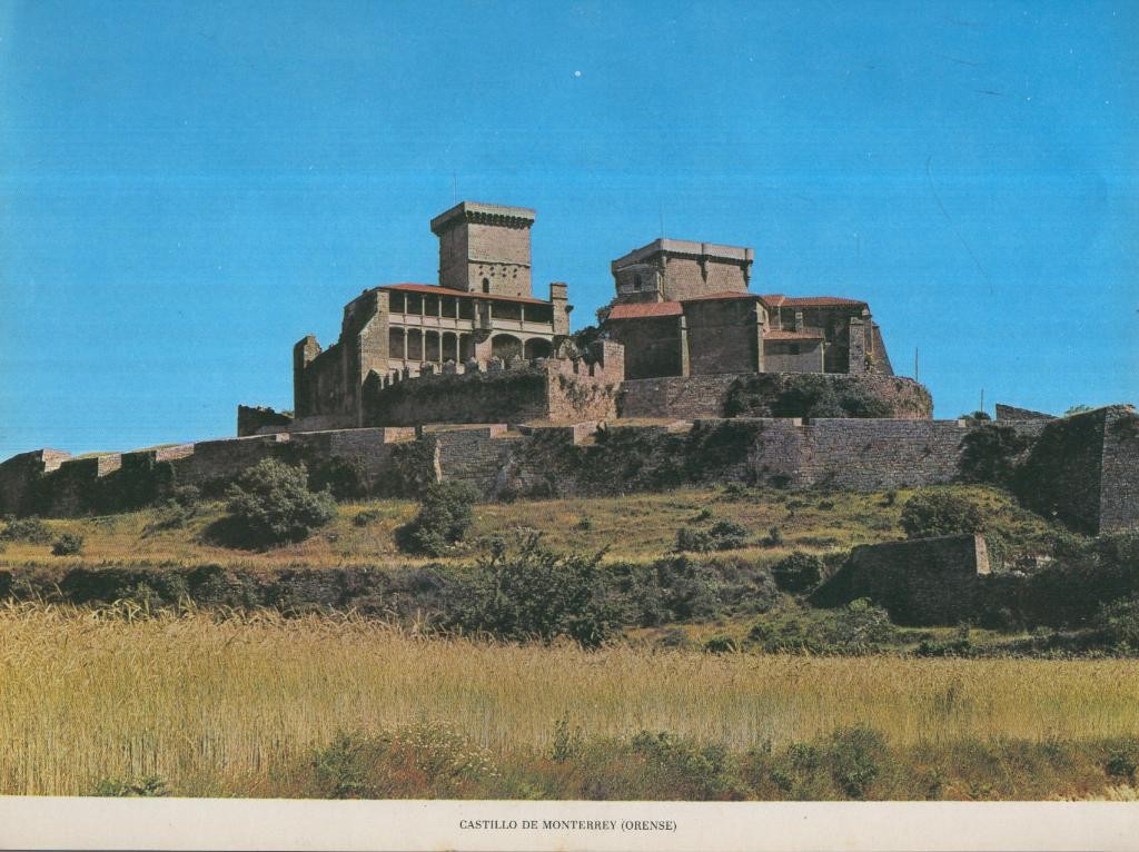 Lamina Castillos de España Edicion 1967 No.053: CASTILLO DE MONTERREY (ORENSE)