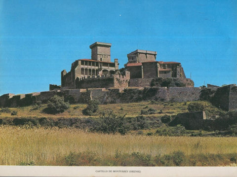 Lamina Castillos de España Edicion 1967 No.053: CASTILLO DE MONTERREY (ORENSE)