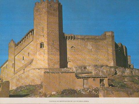 Lamina Castillos de España Edicion 1967 No.054: CASTILLO DE MONTEAGUDO DE LAS VICARIAS (SORIA)