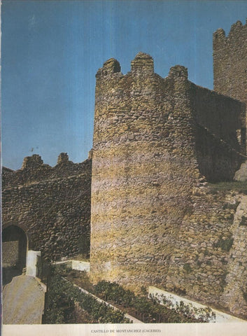 Lamina Castillos de España Edicion 1967 No.056: CASTILLO DE MONTANCHEZ (CACERES)