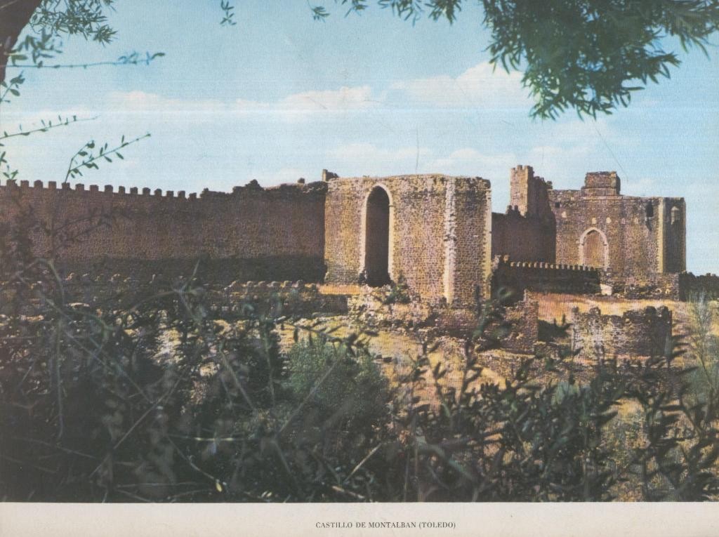 Lamina Castillos de España Edicion 1967 No.057: CASTILLO DE MONTALBAN (TOLEDO)