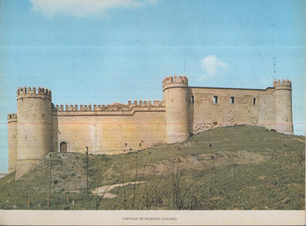 Lamina Castillos de España Edicion 1967 No.063: CASTILLO DE MAQUEDA (TOLEDO)