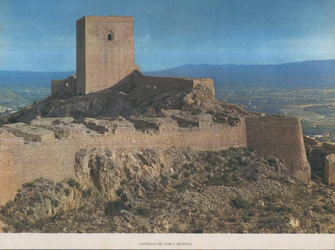 Lamina Castillos de España Edicion 1967 No.067: CASTILLO DE LORCA (MURCIA)