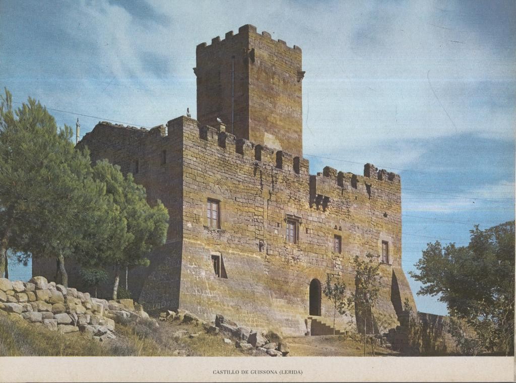 Lamina Castillos de España Edicion 1967 No.069: CASTILLO DE GUISSONA (LLEIDA)
