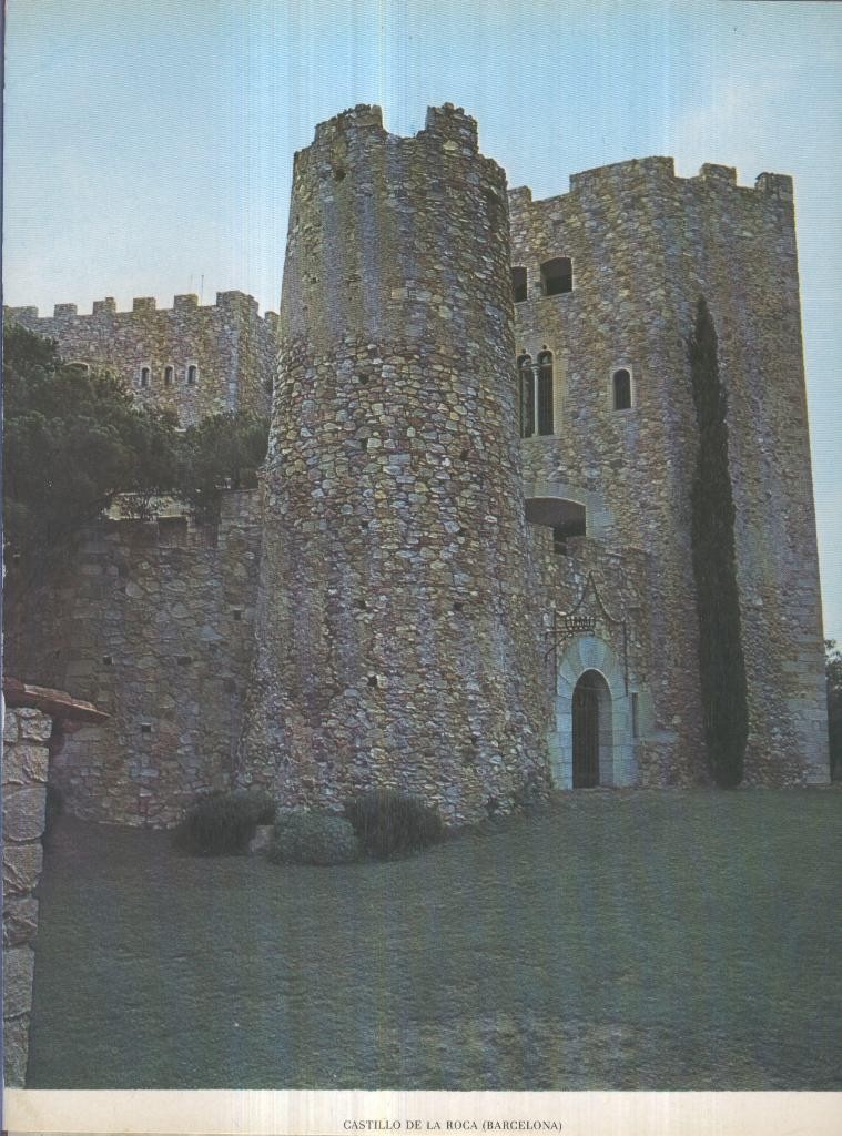 Lamina Castillos de España Edicion 1967 No.070: CASTILLO DE LA ROCA (BARCELONA)