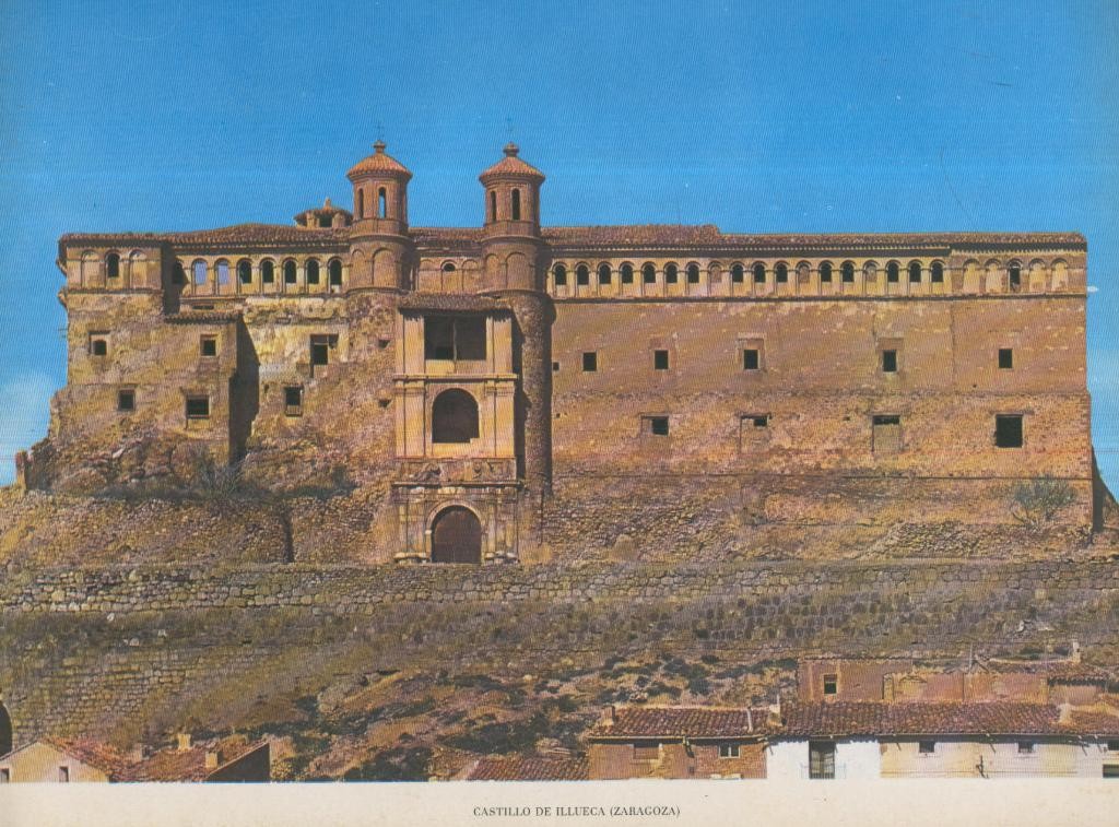 Lamina Castillos de España Edicion 1967 No.080: CASTILLO DE ILLUECA (ZARAGOZA)