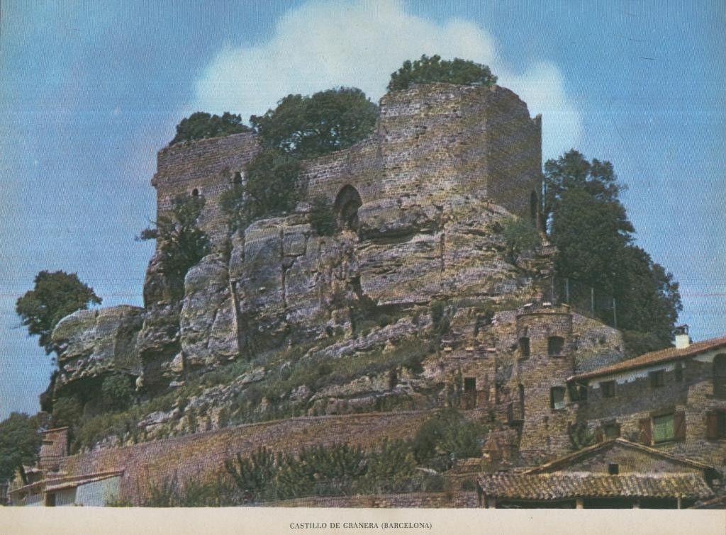 Lamina Castillos de España Edicion 1967 No.082: CASTILLO DE GRANERA (BARCELONA)