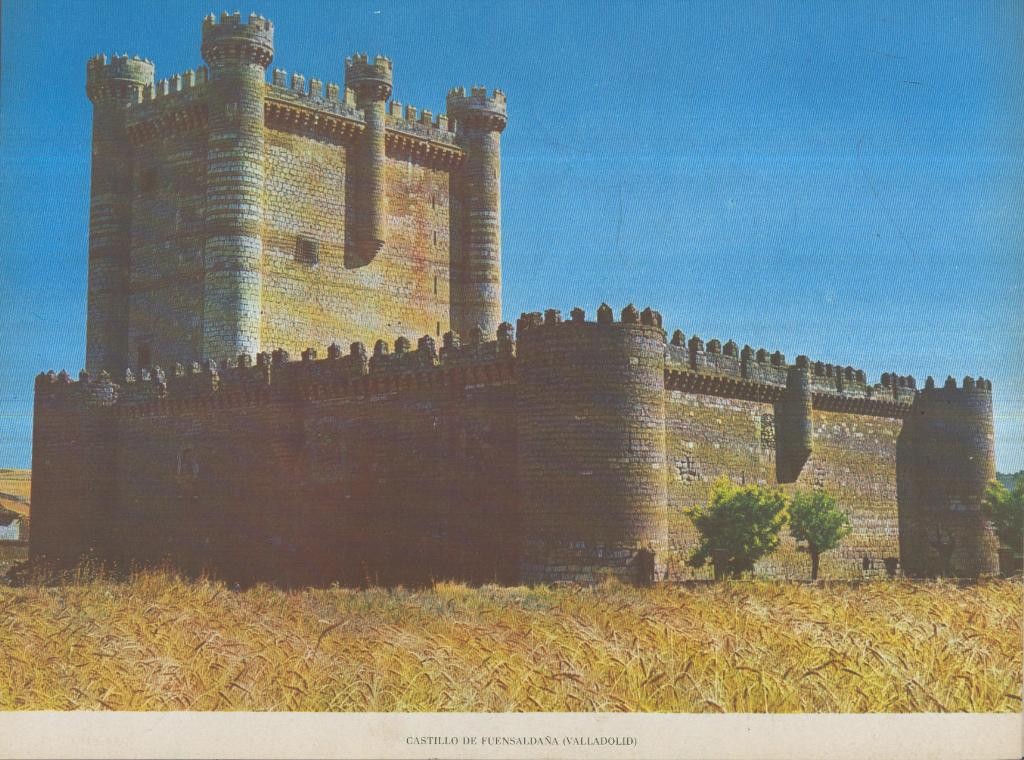 Lamina Castillos de España Edicion 1967 No.086: CASTILLO DE FUENSALDAÑA (VALLADOLID)