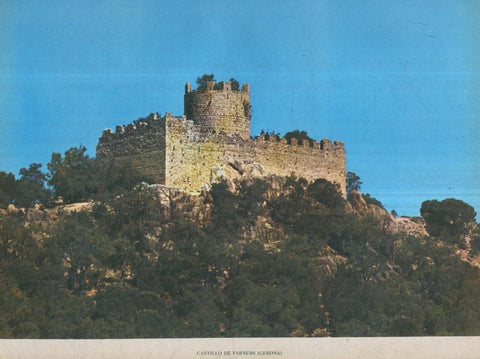 Lamina Castillos de España Edicion 1967 No.089: CASTILLO DE FARNERS (GIRONA)