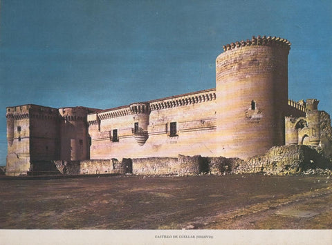 Lamina Castillos de España Edicion 1967 No.092: CASTILLO DE CUELLAR (SEGOVIA) 