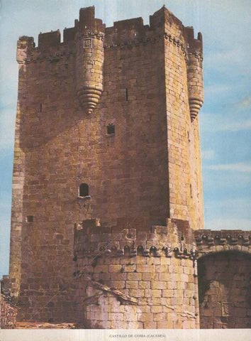 Lamina Castillos de España Edicion 1967 No.093: CASTILLO DE CORIA (CACERES) 