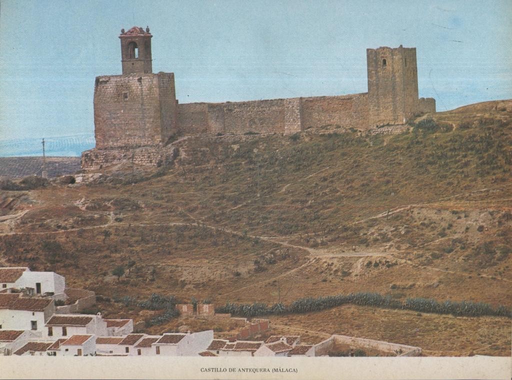 Lamina Castillos de España Edicion 1967 No.117: CASTILLO DE ANTEQUERA (MALAGA)