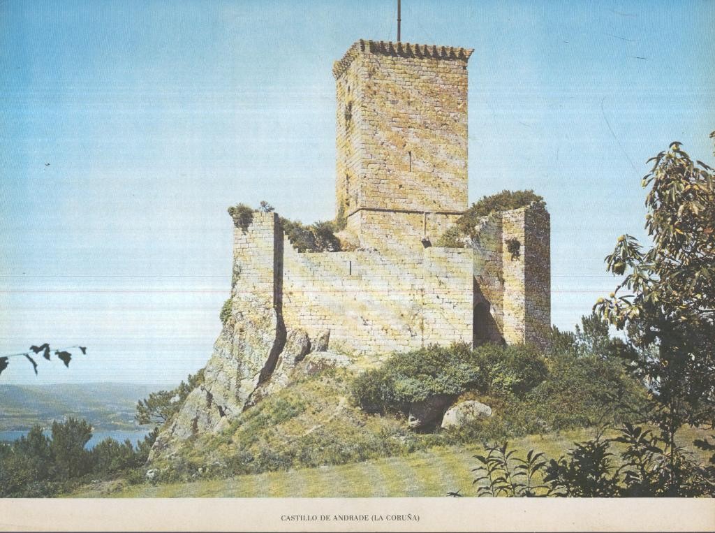 Lamina Castillos de España Edicion 1967 No.118: CASTILLO DE ANDRADE (LA CORUÑA)
