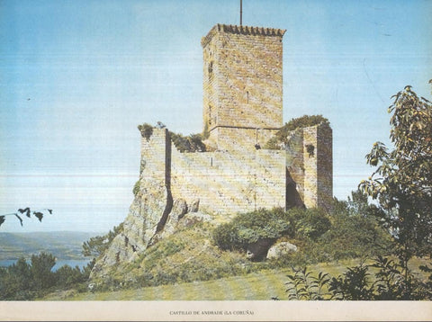 Lamina Castillos de España Edicion 1967 No.118: CASTILLO DE ANDRADE (LA CORUÑA)