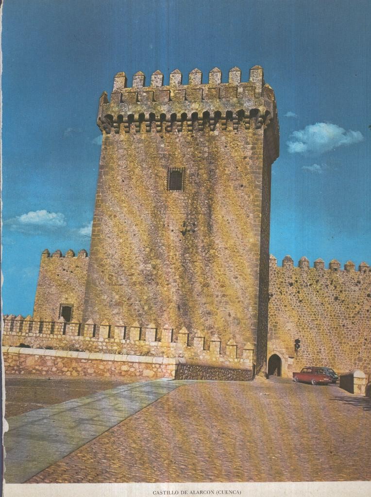Lamina Castillos de España Edicion 1967 No.123: CASTILLO DE ALARCON (CUENCA)