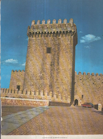 Lamina Castillos de España Edicion 1967 No.123: CASTILLO DE ALARCON (CUENCA)