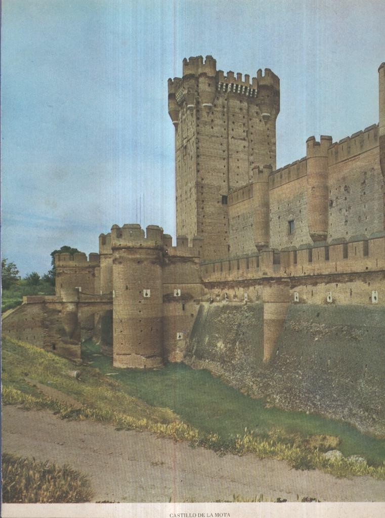 Lamina Castillos de España Edicion 1967 No.125: CASTILLO DE LA MOTA (VALLADOLID)