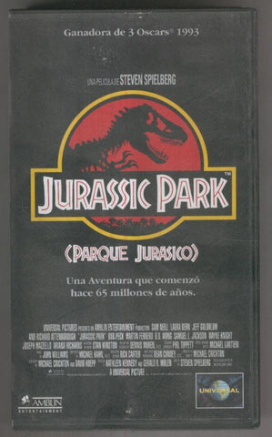 VHS Cine: JURASSIC PARK, PARQUE JURASICO - Steven Spielberg