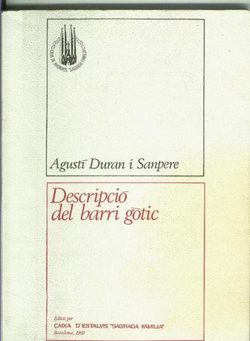 Descripcio del barri gotic - Descripcion del barrio gotico