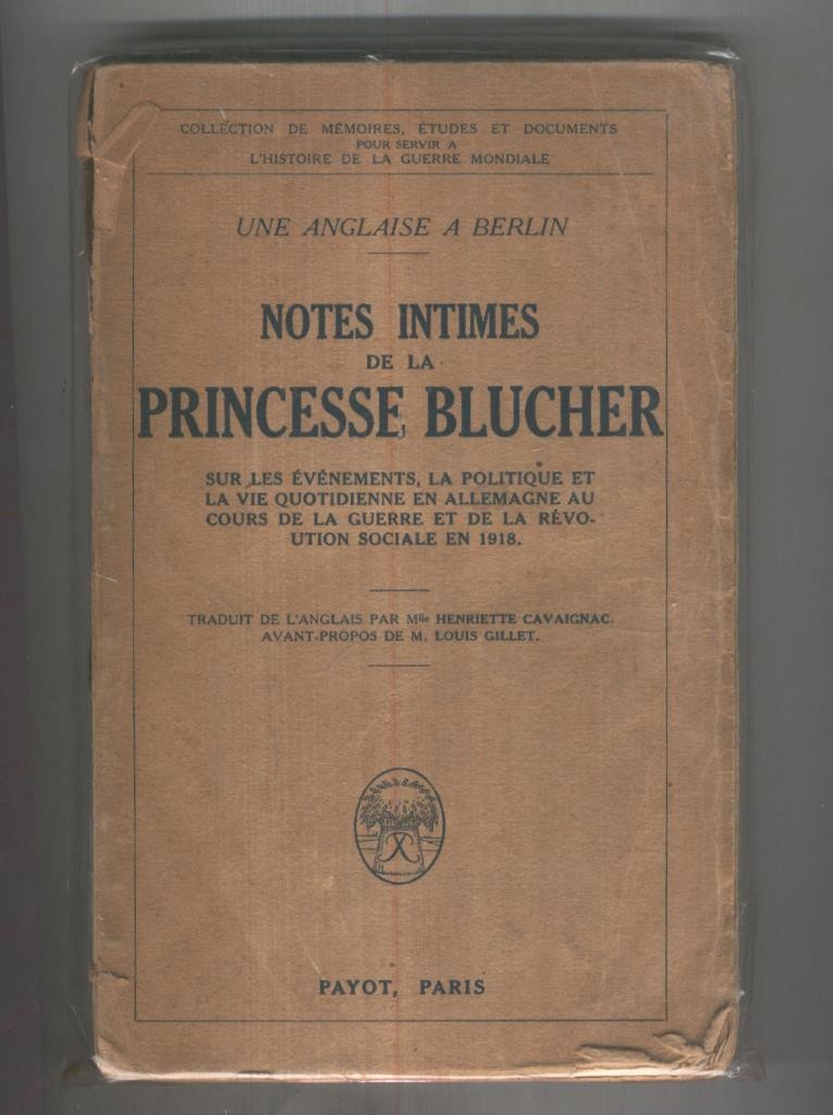 Une Anglaise a Berlin, notes intimes de la princesse blucher (aviejado)