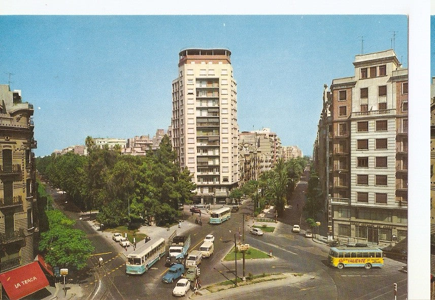 Postal 044387 : Valencia. Gran Via del Marques del Turia y Avenida de Jose Antonio
