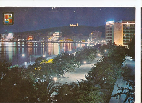Postal 044393 : Mallorca. Palma. Paseo Maritimo de noche