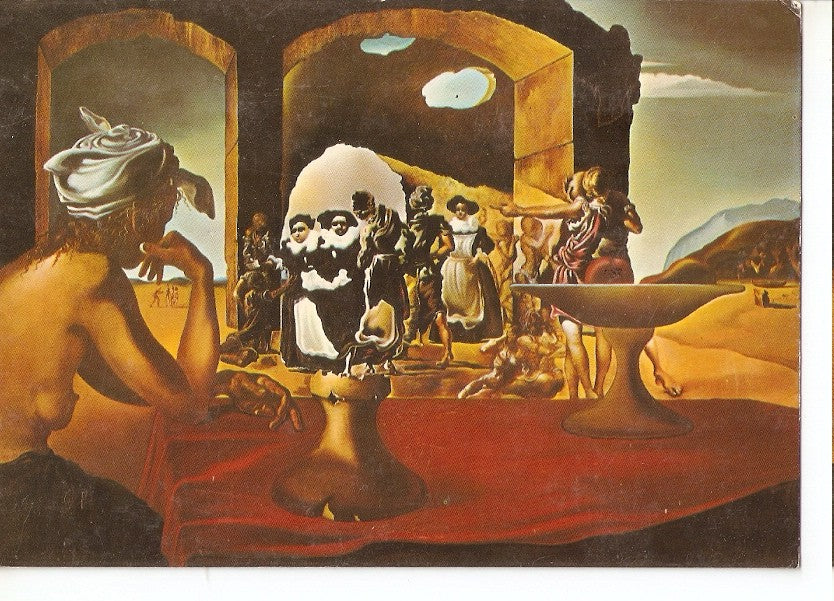 Postal 044424 : Teatro Museo Dali Figueras. Mercado de Esclavos con el busto invisible de Voltaire