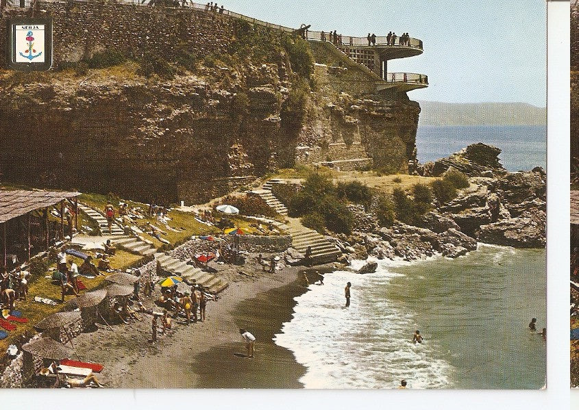 Postal 044439 : Nerja (Costa del Sol). Playa Salon y Balcon de Europa